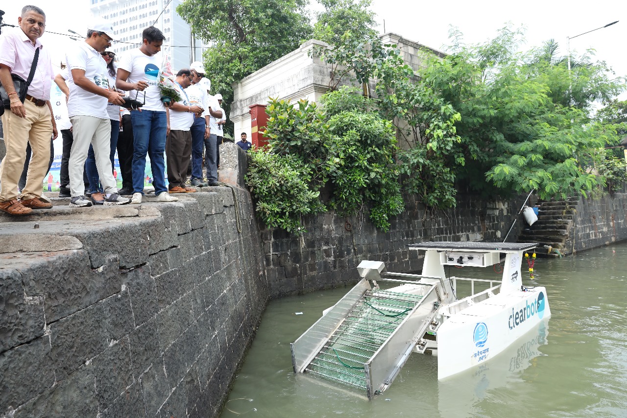 Indian-GRAPEVINE-jnpa-safeguards-marine-ecosystem-with-launch-of-unmanned-solar-powered-boat