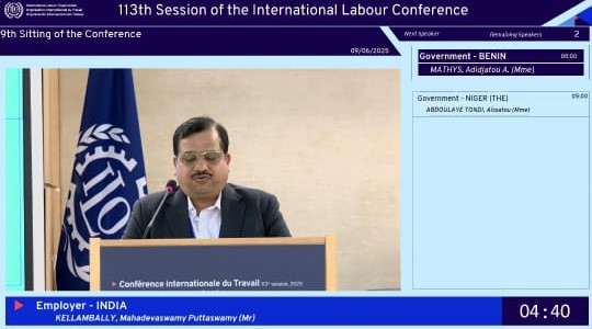 Indian-GRAPEVINE-shri-kp-mahadevaswamy-cmd-nbcc-represents-indian-employers-at-international-labour-conference-in-gen