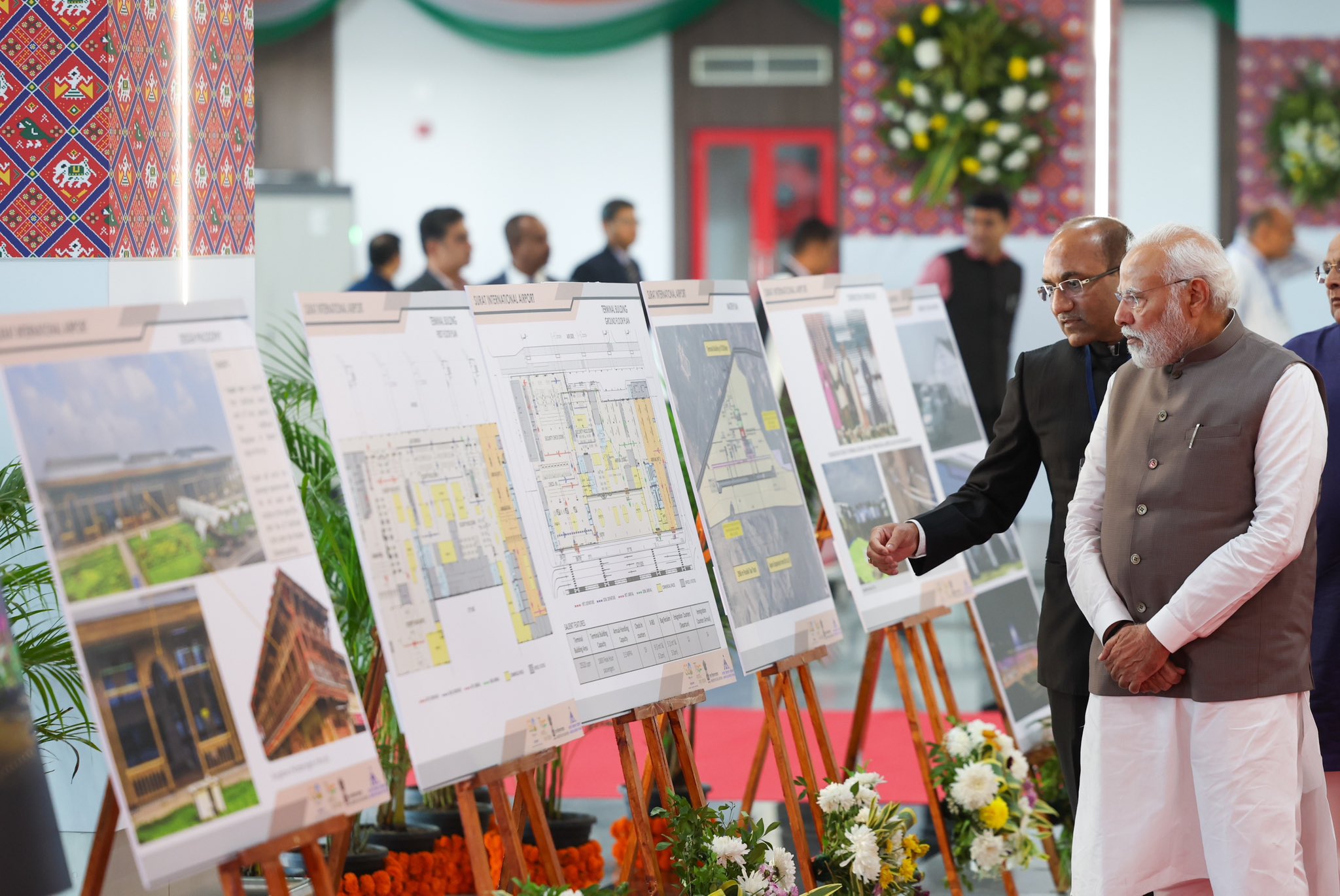 Indian-GRAPEVINE-honble-pm-inaugurates-new-integrated-terminal-building-of--surat-international-airport