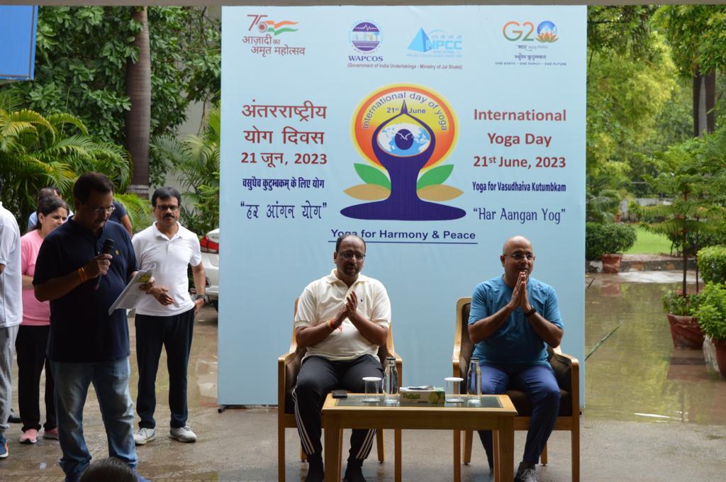 Indian-GRAPEVINE-yoga-day-celebrated-at-wapcos-office-gurugram-on-21st-june-2023