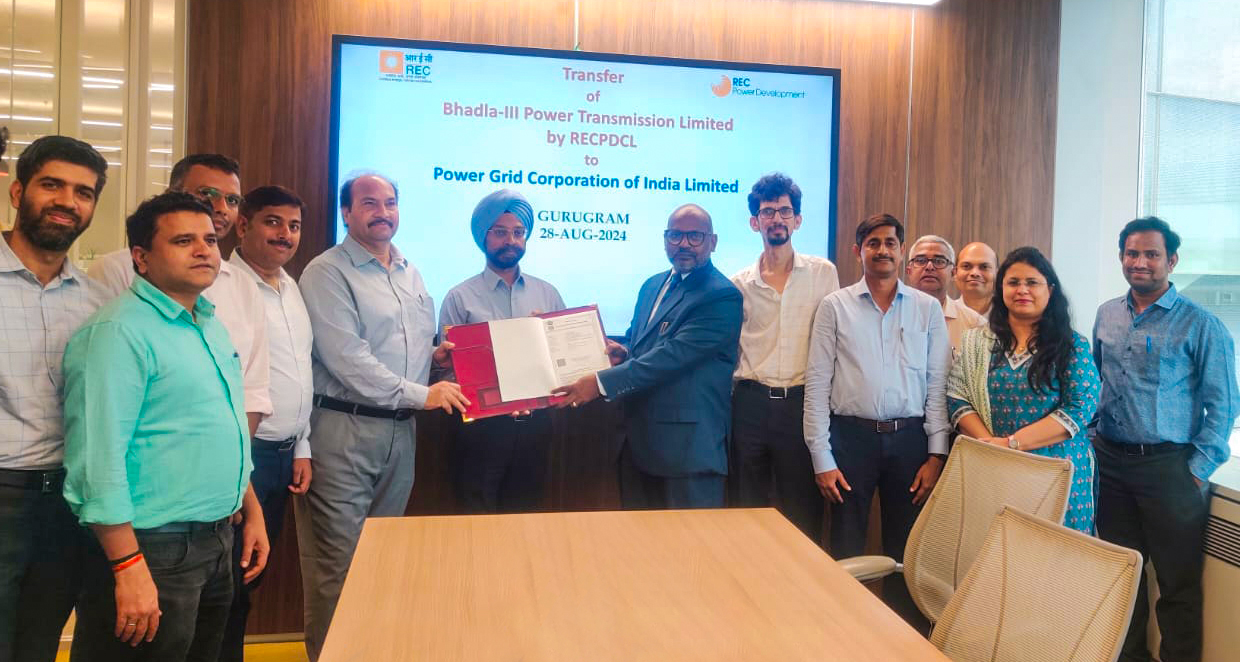 Project-Your-State-recpdcl-hands-over-bhadla-iii-power-transmission-limited-to-ms-power-grid-corporation-of-india-limit