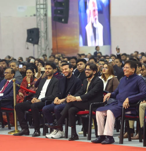 PM addresses National Startup Day programme marking a decade of Startup India at Bharat Mandapam, in New Delhi on January 16, 2026.