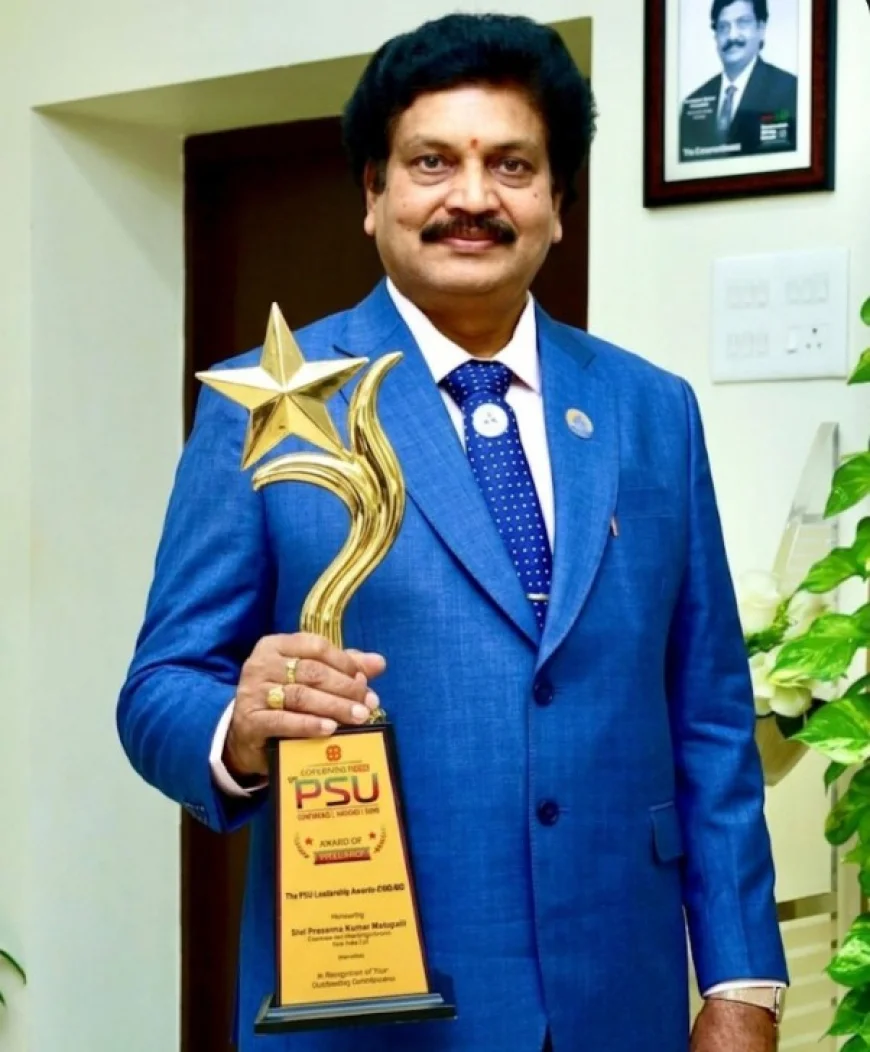 CMD OF NLC INDIA LIMITED SHRI PRASANNA KUMAR MOTUPALLI HONOURED WITH GOVERNANCE NOW 12TH PSU LEADERSHIP AWARD