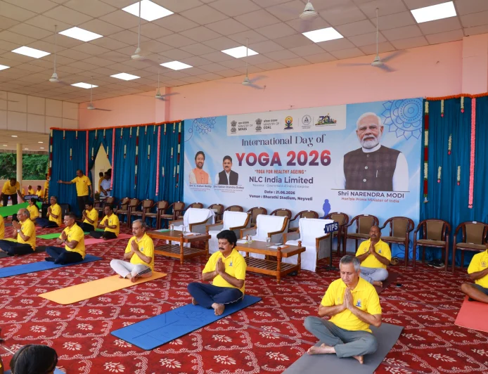 NLC INDIA LIMITED CELEBRATES 12th INTERNATIONAL DAY OF YOGA WITH ENTHUSIASTIC PARTICIPATION OF AROUND 8,000 PEOPLE AT NEYVELI