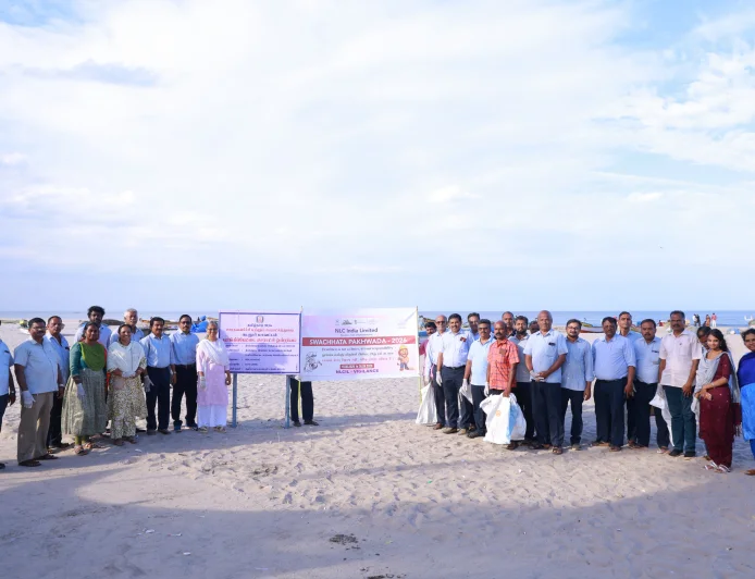 NLCIL Vigilance Department Leads Swachhata Pakhwada Beach Clean-Up Drive at Samiyarpettai
