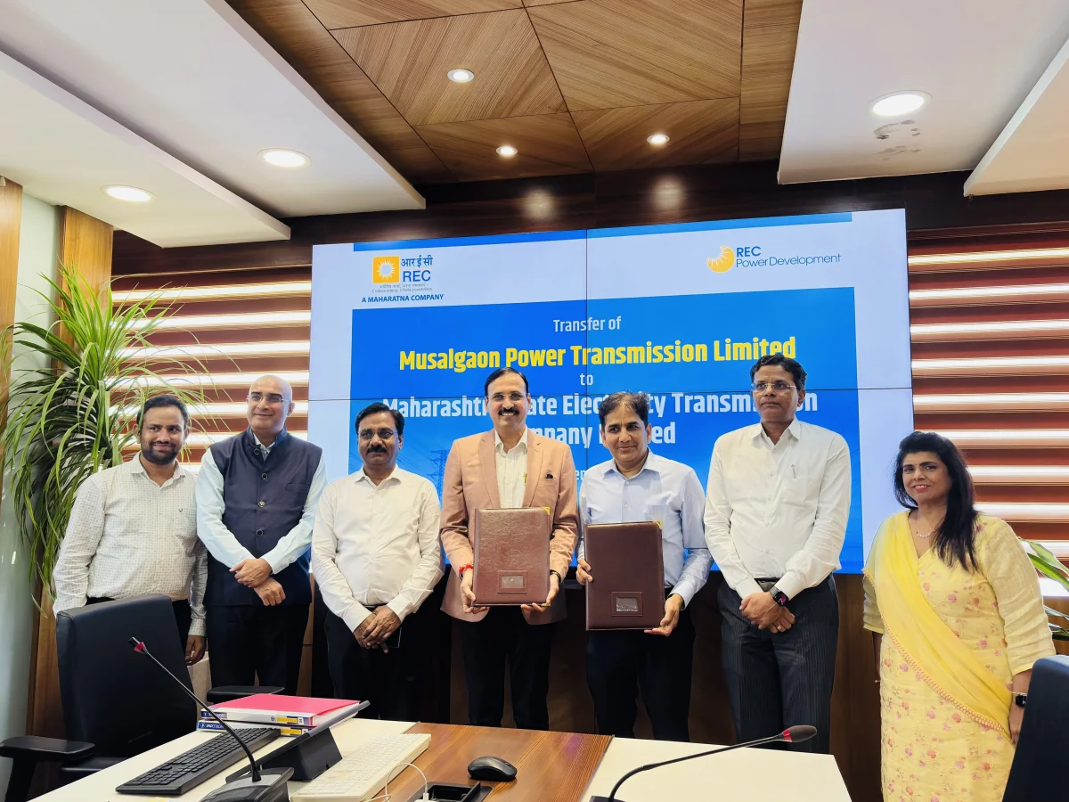 RECPDCL Hands Over Musalgaon Power Transmission Limited, a SPV of Intra State Transmission Project of Maharashtra, to M/s Maharashtra State Electricity Transmission Company Limited