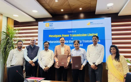 RECPDCL Hands Over Musalgaon Power Transmission Limited, a SPV of Intra State Transmission Project of Maharashtra, to M/s Maharashtra State Electricity Transmission Company Limited