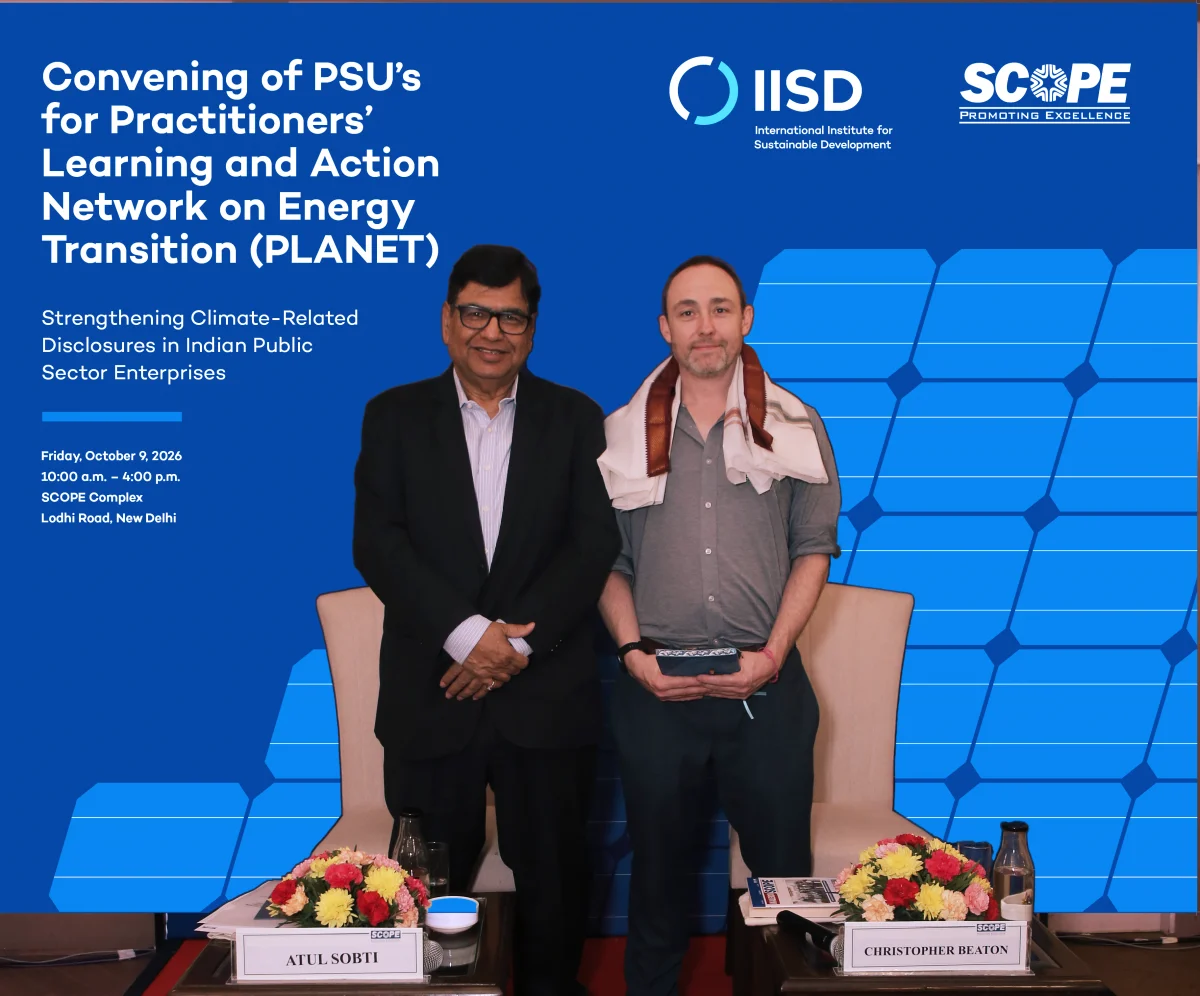 SCOPE & IISD Launch 'PSUs for PLANET'