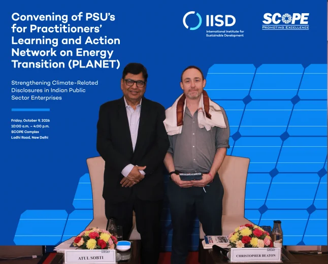 SCOPE & IISD Launch 'PSUs for PLANET'